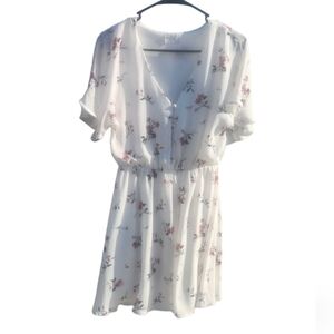 Sienna Sky white floral dress size S